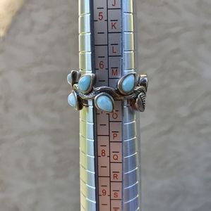 Sterling silver blue stone ring